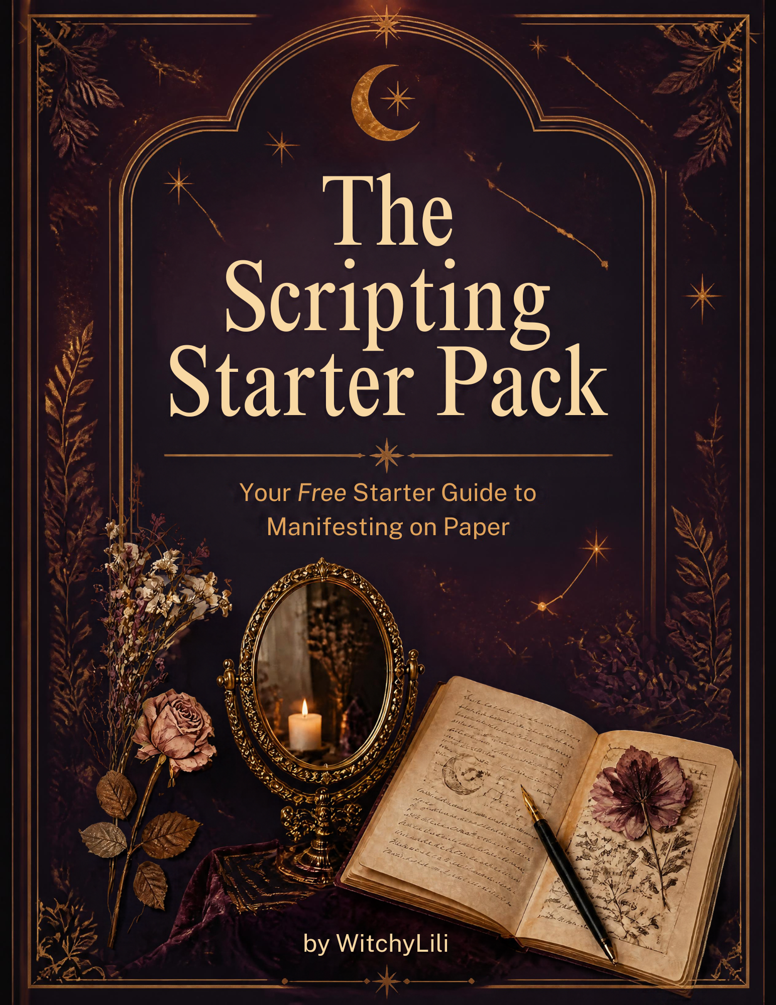 The Scripting Starter Pack cover — burgundy and gold